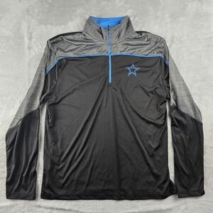 Dallas Cowboys Pullover 1/4 Zip Long Sleeve Sweater Mens Size Large